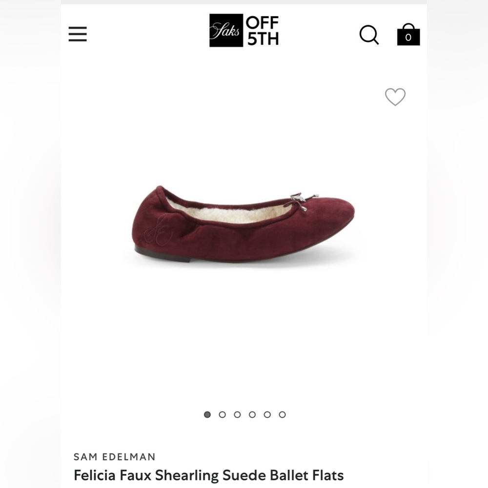 EUC Sam Edelman Women's Felicia Faux Shearling Suede Ballet Flats Size 6